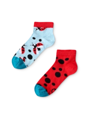 Veselé detské členkové ponožky Lienky a bodky