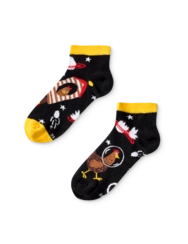Veselé dětské kotníkové ponožky Slepice kosmonautka