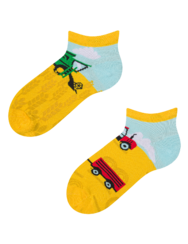 Veselé detské členkové ponožky Traktor