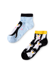 Vidám gyerek bokazokni Téli pingvin