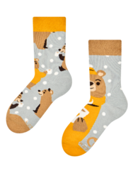 Calzini caldi per bambini Orso e tè