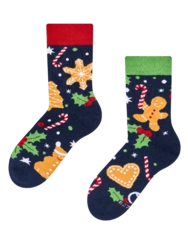 Veselé detské teplé ponožky Medovníčky a sladkosti