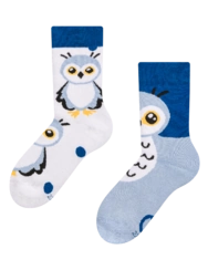 Veselé dětské teplé ponožky Sněžná sova