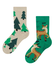 Veselé detské teplé ponožky Srnka a Srnec 