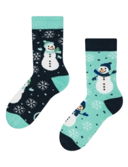 Veselé detské teplé ponožky Veselý snehuliak