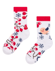 Vidám meleg gyerek zokni Téli bogyók