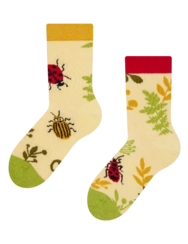 Veselé dětské ponožky Brouci a luční květiny