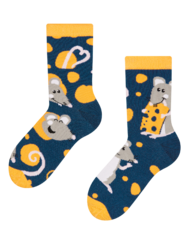 Vidám gyerekzokni Egér és sajt