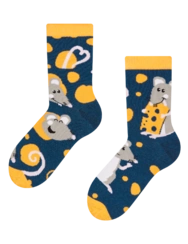 Chaussettes rigolotes pour enfants Souris et fromage Chaussettes rigolotes pour enfants Souris et fromage