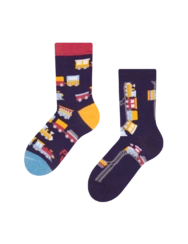 Veselé dětské ponožky Vláčky