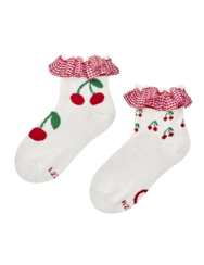 Calzini cutecore da bambina Ciliegie da picnic