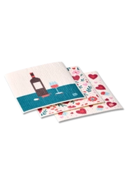 Trojbalenie kuchynských špongiových utierok Fľaša vína