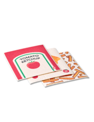 Konyhai szivacskendő 3 darabos szettben Pizza és sült krumpli