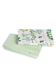 Dvojbalení veselých kuchyňských utěrek Zahradní bylinky