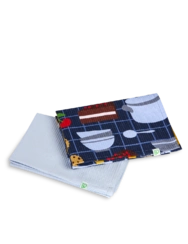 Dvojbalení veselých kuchyňských utěrek Zdravé vaření