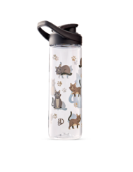 Veselá nápojová láhev Šedá kočka 700 ml