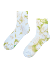 Calzini a metà polpaccio lime tie-dye
