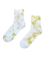 Chaussettes mi-mollet tie-dye citron vert