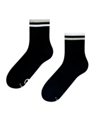 Lýtkové ponožky Čierno-biele pásiky