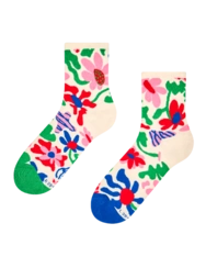 Veselé lýtkové ponožky Bláznivé květy