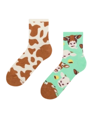 Veselé Lýtkové ponožky Krava a zvonec