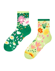 Veselé lýtkové ponožky Kvetinová záhrada