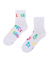 Veselé lýtkové ponožky Láska a rešpekt