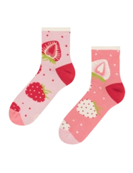 Veselé lýtkové ponožky Sladké jahody