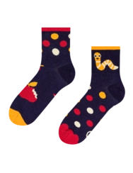 Veselé lýtkové ponožky Šťastný červík