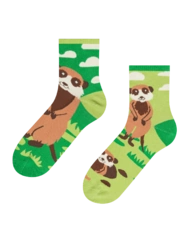Chaussettes mi-mollet rigolotes Suricates Chaussettes mi-mollet rigolotes Suricates