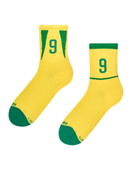 Prążkowane skarpetki do połowy łydki Brazylijska legenda piłki nożnej