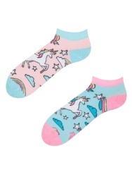 Veselé členkové ponožky Dúhový jednorožec
