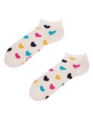 Veselé členkové ponožky Farebné srdiečka