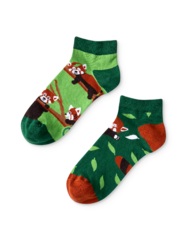 Весели къси чорапи Червена панда