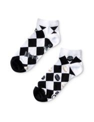 Veselé členkové ponožky Šach a dáma