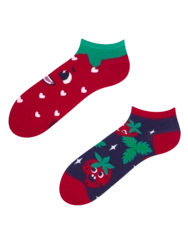 Veselé kotníkové ponožky Šťastné jahody