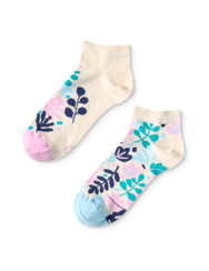 Весели къси чорапи Тюркоазени листа