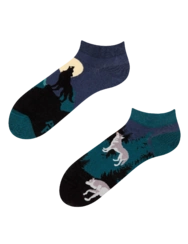 Veselé členkové ponožky Vlk v splne