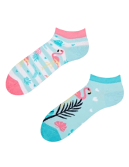 Veselé kotníkové ponožky Zamilovaní plameňáci