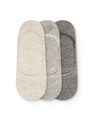 Pamut titokzokni hármas csomagolásban, szürke melírozott 