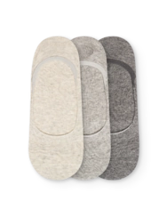 Paquet de 3 chaussettes invisibles classiques Mélange gris Paquet de 3 chaussettes invisibles classiques Mélange gris