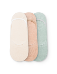 Комплект от 3 чифта класически невидими чорапи Пясъчен бряг