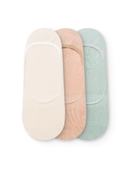 Paquet de 3 chaussettes invisibles classiques Plage sablonneuse Paquet de 3 chaussettes invisibles classiques Plage sablonneuse