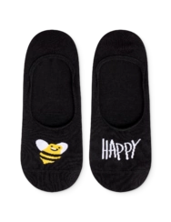 Chaussettes invisibles rigolotes Abeille heureuse Chaussettes invisibles rigolotes Abeille heureuse