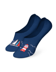 Весели невидими чорапи Морски фар и лодки