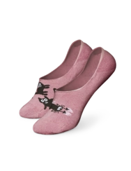 Lustige No-Show-Socken Rosa Katzen