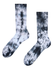 Calzini a coste nero tie-dye