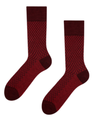 Brown & Red Pattern Socks