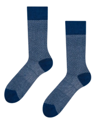 Modro-šedé vzorované ponožky