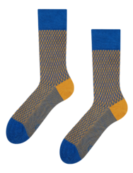 Blue & Yellow Pattern Socks